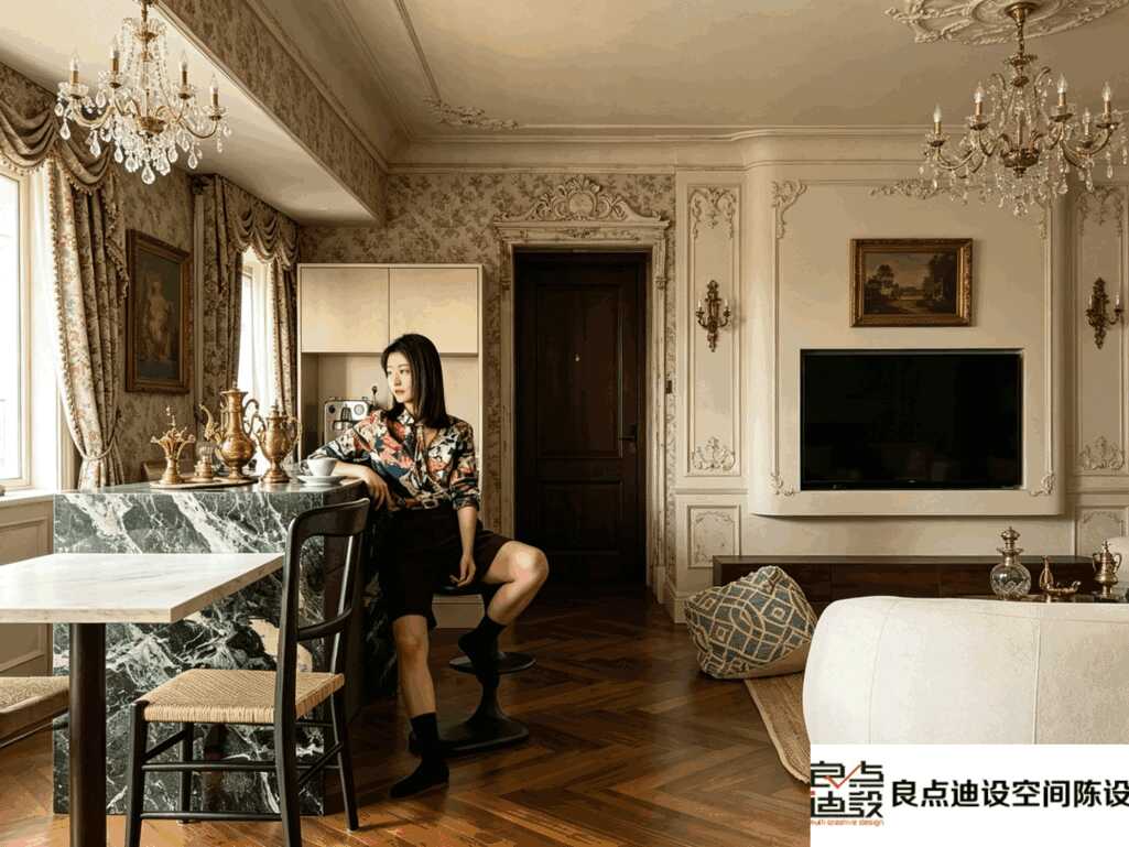 谁懂啊姐妹们!这套 89㎡两居室直接把「法式复古浪漫」焊在了骨子里✨